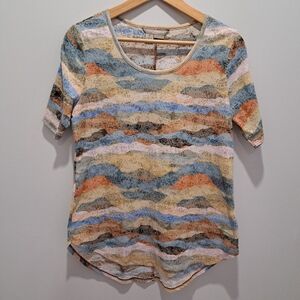 Royal Robbins Baked Clay Featherweight Scoopneck Outdoor Travel T-Shirt Womens S